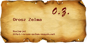 Orosz Zelma névjegykártya